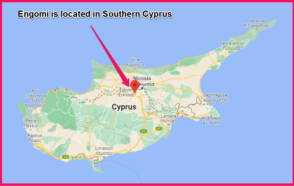 Engomi is located in the Southern Part of Cyprus