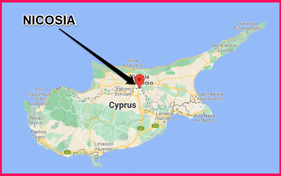 Location of Nicosia on Map