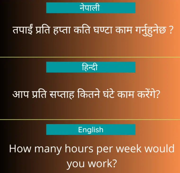 How many hours per week would you work