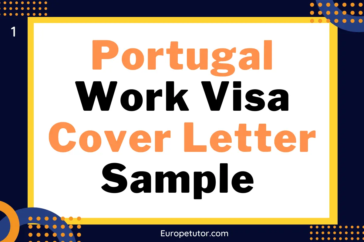 Portugal Work Visa Cover Letter Sample