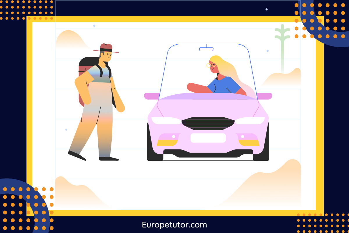 Where can you ask for a lift while hitchhiking in Portugal?